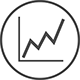 Icon showing the stocks market